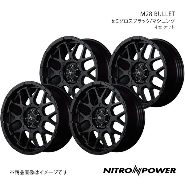 NITRO POWER/M28 BULLET ランドクルーザープラド 150系 アルミホイール4本セット【20×8.5J 6-139.7 INSET20 セミグロスブラック/マシニング】