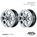 MID WHEELS/Garcia Palm8 ミラ イース 300/310系 アルミホイール2本セット【14×4.5J 4-100 INSET45 メタリックグレー/ポリッシュ】(2)