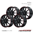 MID RACING/R25Plus BRZ ZC6 アルミホイール4本セット【18×7.5J 5-100 INSET50 ブラック/リムレッドライン】