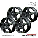 MID RACING/R50 TypeS ムーヴコンテ L575/585 アルミホイール4本セット【15×5.0J 4-100 INSET45 セミグロスブラック】(2)