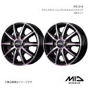 MID WHEELS/RX10-K N-ONE JG系 アルミホイール2本セット【14×4.5J 4-100 INSET45 ブラックポリッシュ/クリスタルピン...