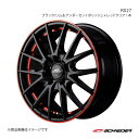 SCHNEIDER/RX27 ムーヴ/ムーヴカスタム L150/160 アルミホイール 1本 【14×4.5J 4-100 INSET45 ブラック/リム&アンダーカットポリッシュ+レッドクリア—】(2)