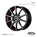 MID WHEELS/RX810 レガシィツーリングワゴン BR系 アルミホイール1本【17×7.0J 5-100 INSET50 ブラックポリッシュ/アンダーカットレッド】(2)