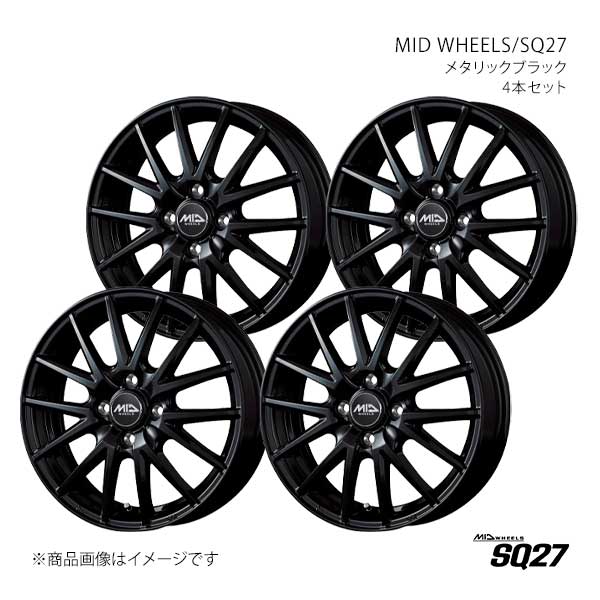 MID WHEELS/SQ27 MRワゴンwit MF33S アルミホイール4本セット【14×4.5J 4-100 INSET45 MBK】M82644543345030N×4