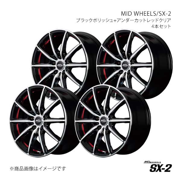 MID WHEELS/SX-2 ミラジーノ L650S/L660S アルミホイール4本セット【15×4.5J 4-100 INSET45 BKR】X15A54543345B4R0×4
