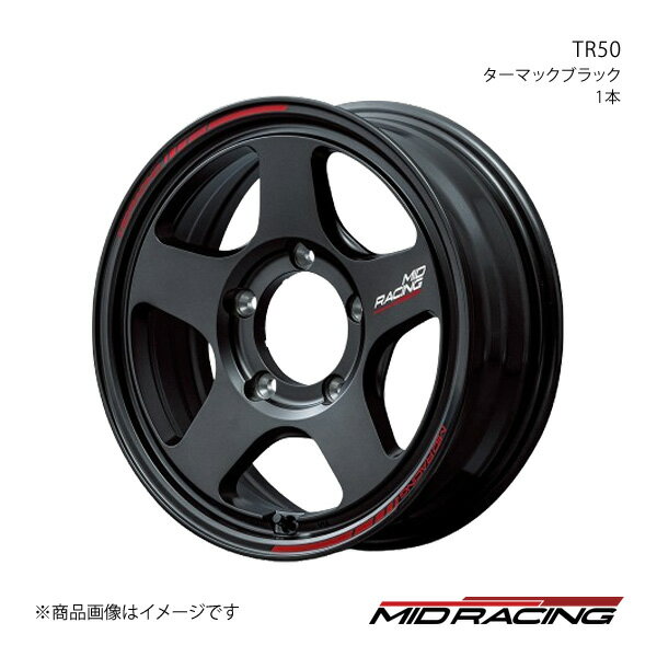 MID RACING/TR50 ジムニー 23系 アルミホイール1本【16×5.5J 5-139.7 INSET20 ターマックブラック】