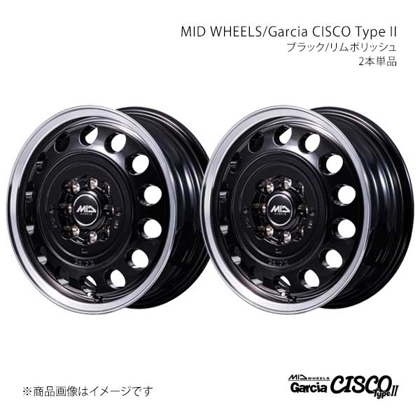 MID WHEELS/ガルシアシスコ タイプ2 アルミホイール2本セット【14×5.0J 8-100/114.3 INSET42 BRP】MID WHEELS/Garcia CISCO TypeII D70645057348BKP0×2