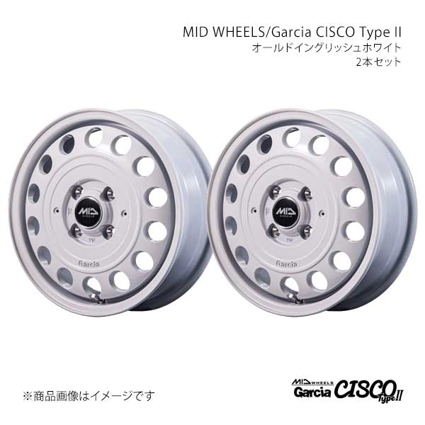 MID WHEELS/Garcia CISCO TypeII ムーヴ/ムーヴカスタム L175S/L185S アルミホイール2本セット【15×4.5J 4-100 INSET45 EWH】D70654543345OWH0×2