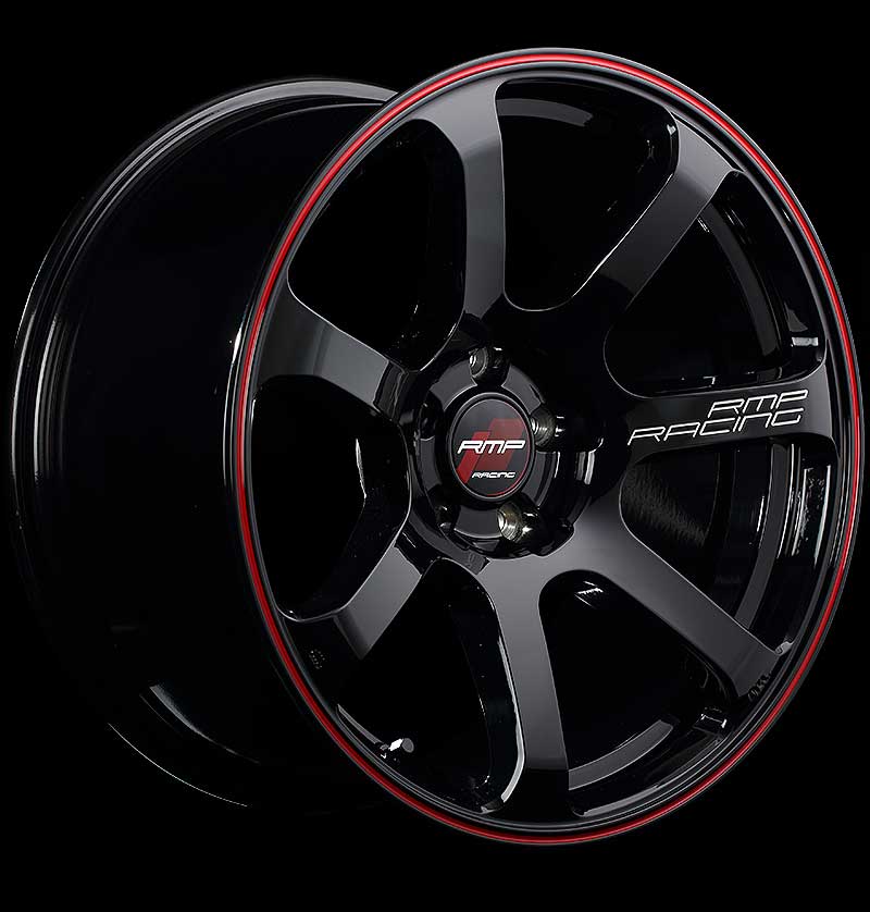 RMP RACING/R07 デリカD：5(ROADESTCHAMONIX含む) CV1W アルミホイール 1本 【18×8.0J 5-114.3 INSET45 ブラック/リムレッドライン】