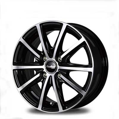 EuroSpeed/V25 MPV LW3W/LWFW アルミホイール 4本セット 【17×7.0J 5-114.3 INSET48 ブラックポリッシュ】