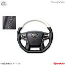 REAL レアル ステアリング TOYOTA/トヨタ ランドクルーザー 200系 後期 プレミアムシリーズ ガングリップ パールホワイト ホワイトステッチ