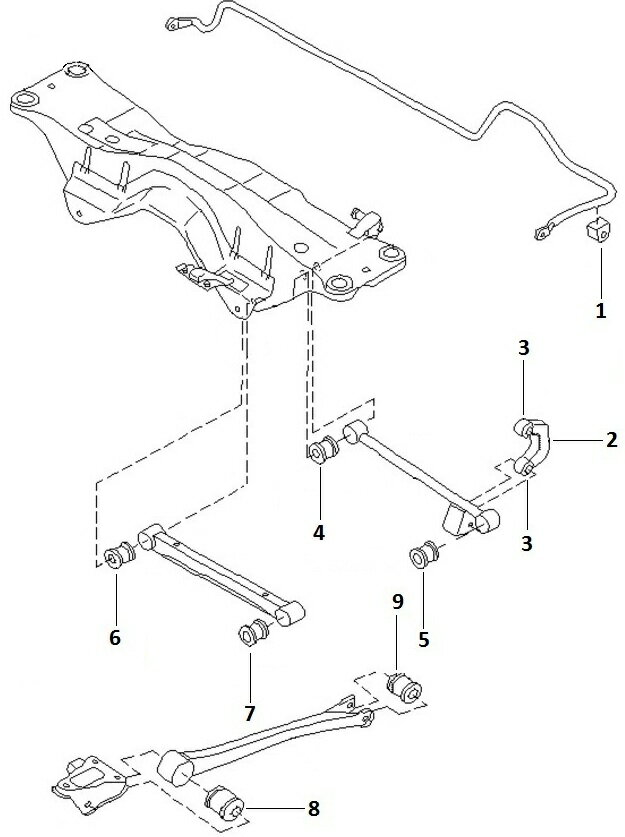 SIBERIAN BUSHING/シベリアンブッシング スタビライザー用ウレタンブッシュ レガシィ BD9 Rrサスペンション 2個 8-01-385 20401FA010