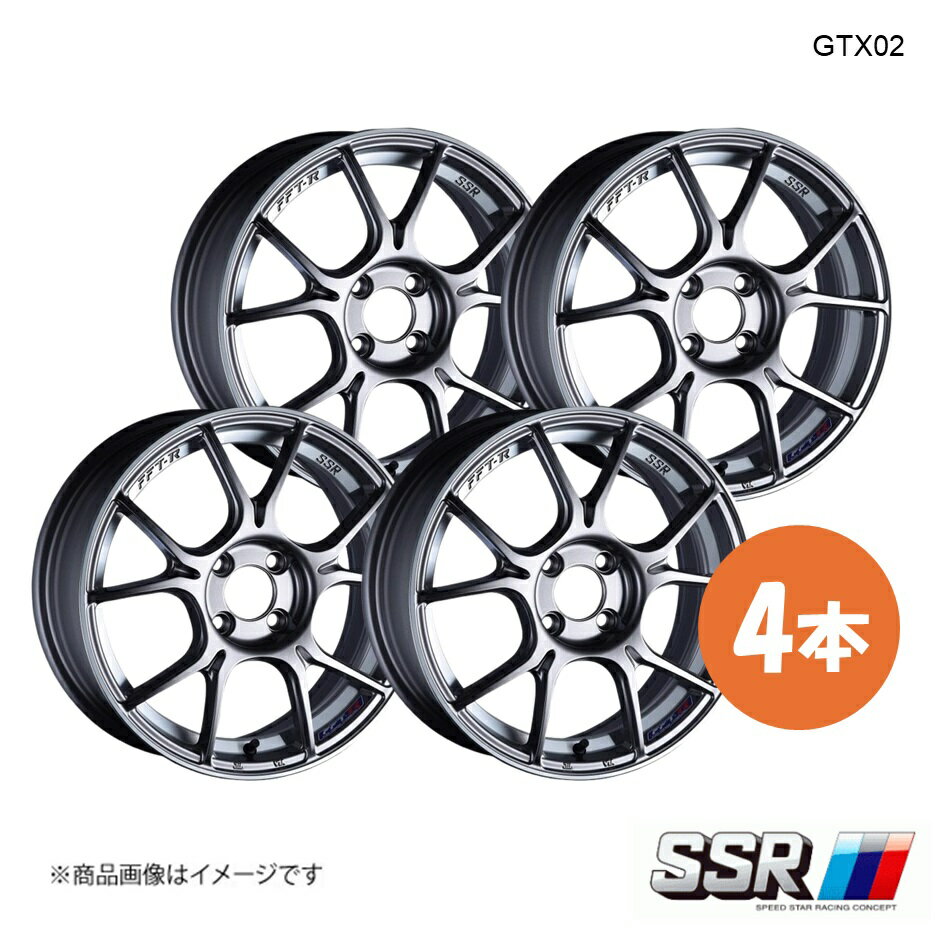 SSR エスエスアール GTX02 ホイール 4本 N-BOX CUSTOM JF4 G・Lターボ ホンダセンシング【16×5.0J 4-100 INSET48 ダークシルバー】
