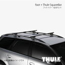 THULE スーリー フット＋バー 1台分セット レインガーター用フット+スクエアバー LAND ROVER DEFENDER 90/DEFENDER 110 LD## 953+7125