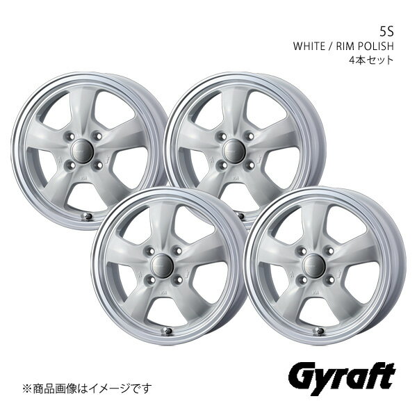 Gyraft/5S eK若 B11W ߥۥ4ܥåȡ154.5J 4-100 INSET45 WHITE/RIM POLISH00411164