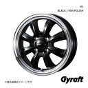 Gyraft/8S スクラムワゴン DG64W アルミホイール1本【15×4.5J 4-100 INSET45 BLACK/RIM POLISH】 0040952(2)