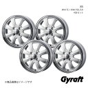 Gyraft/8S ソリオ MA15S アルミホイール4本セット【14×4.5J 4-100 INSET45 SILVER/RIM POLISH】0040908×4