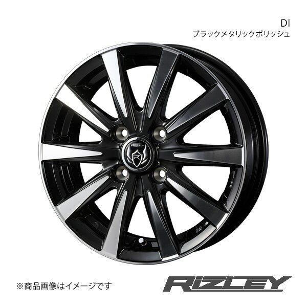 RiZLEY/DI ミラトコット LA550系 アルミホイール1本【14×4.5J 4-100 INSET45 ブラックポリッシュ】0040494