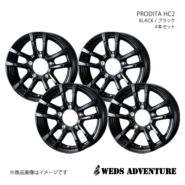 WEDS-ADVENTURE/PRODITA HC2 AZオフロード JM23 アルミホイール4本セット【16×5.5J 5-139.7 INSET22 BLACK】0040995×4