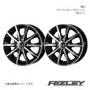 RiZLEY/MG ミラ L270系 アルミホイール2本セット【15×4.5J 4-100 INSET45 ブラックメタリックポリッシュ】0039905×2