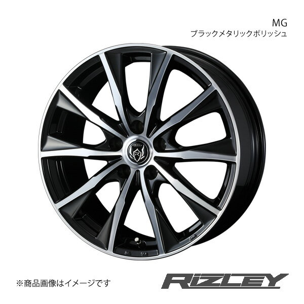 RiZLEY/MG エスクァイア 80系 アルミホイール1本【15×6.0J 5-114.3 INSET53 ブラックメタリックポリッシュ】0039910