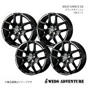 WEDS-ADVENTURE/MUD VANCE 04 カローラルミオン 150系 ホイール 4本セット 0038933×4【18×7.0J5-114.3 INSET40 ブラックポリッシュ】