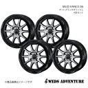 WEDS-ADVENTURE/MUD VANCE 06 N-WGN JH1/JH2 ホイール 4本セット 0039809×4【15×4.5J 4-100 INSET45 MAT BLACK POLISH】(2)