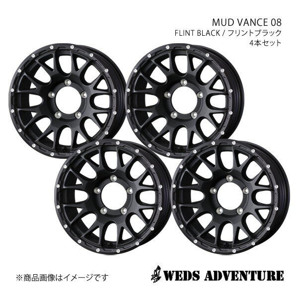 WEDS-ADVENTURE/MUD VANCE 08 AZオフロード JM23 アルミホイール4本セット【16×5.5J 5-139.7 INSET22 FLINT BLACK】0041126×4