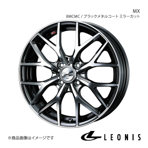 LEONIS/MX デリカD:2 MB36S/MB46S アルミホイール1本【15×4.5J 4-100 INSET45 BMCMC(ブラックメタルコート ミラーカット)】0037406