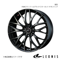 LEONIS/MX RENAULT メガーヌ DZF4R アルミホイール1本【19×8.0J 5-114.3 INSET43 PBMC/TI(パールブラック ミラーカット/チタントップ)】0037447