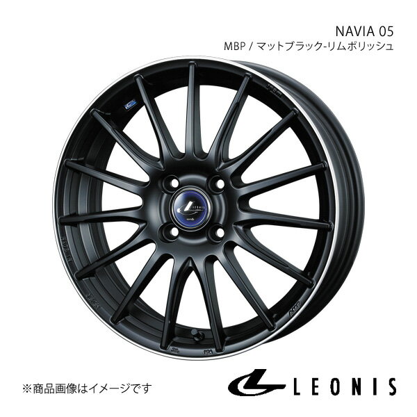 LEONIS/NAVIA 05 デリカD:2 MB36S/MB46S アルミホイール1本【15×4.5J 4-100 INSET45 MBP(マットブラック リムポリッシュ)】0036248