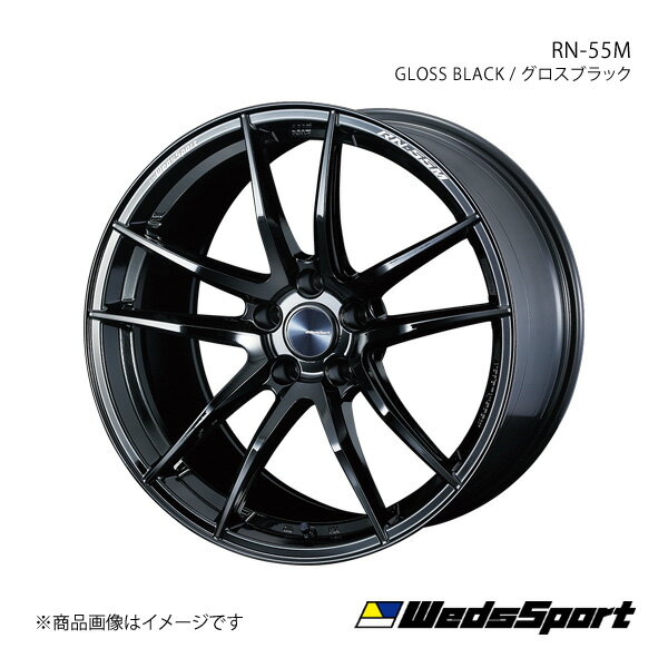 WedsSport/RN-55M GT-R R33 アルミホイール1本【18×10.0J 5-114.3 INSET18 GLOSS BLACK】0072974