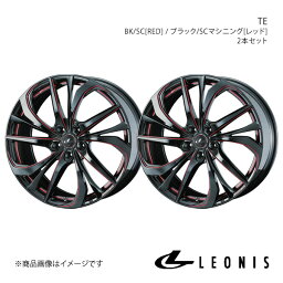 LEONIS/TE ヴェゼル RV3/RV4/RV5/RV6 アルミホイール2本セット【19×8.0J 5-114.3 INSET50 BK/SC[RED]】0038791×2