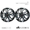 LEONIS/TE アクア K10系 FF 15インチ車 純正タイヤサイズ(195/50-17) アルミホイール2本セット【17×6.5J 4-100 INSET50 PBMC】0038756×2