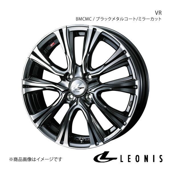 LEONIS/VR ワゴンR MH23S ホイール 1本 0041221【16×5.0J 4-100 INSET45 BMCMC(ブラックメタルコート/ミラーカット)】