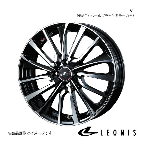 LEONIS/VT トール M900系 純正タイヤサイズ(165/50-16) アルミホイール1本【16×6.0J 4-100 INSET42 PBMC(パールブラック ミラーカット)】0036336