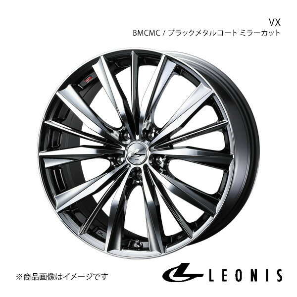 LEONIS/VX アクセラ BM/BY系 アルミホイール1本【18×7.0J 5-114.3 INSET47 BMCMC(ブラックメタルコート ミラーカット)】0033275