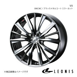 LEONIS/VX RENAULT メガーヌ DZF4R アルミホイール1本【18×8.0J 5-114.3 INSET42 BMCMC(ブラックメタルコート ミラーカット)】0033281