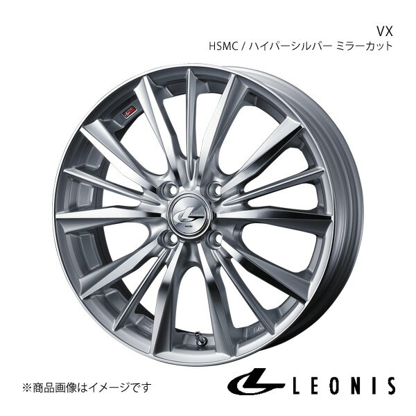 LEONIS/VX コルト Z2#A アルミホイール1本【15×6.0J 4-100 INSET43 HSMC(ハイパーシルバー ミラーカット)】0033237