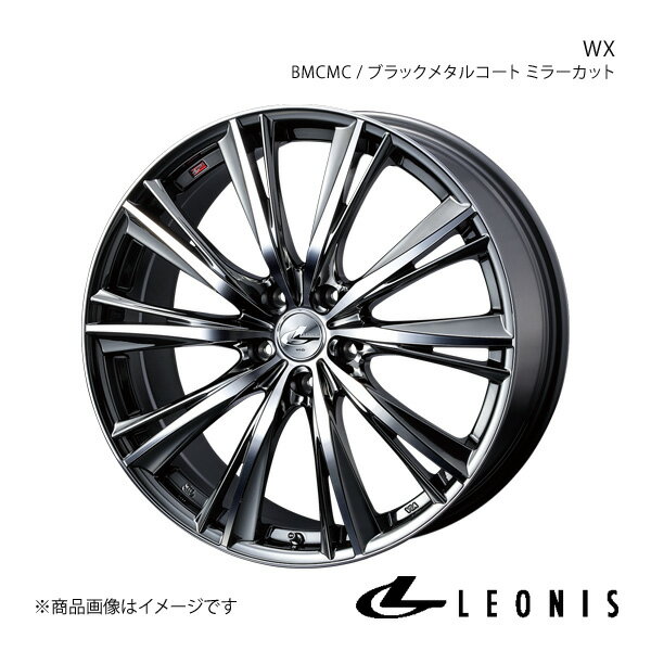 LEONIS/WX GS 190系 4WD 純正タイヤサイズ(245/40-18) アルミホイール1本【18×8.0J 5-114.3 INSET42 BMCMC(ブラックメタルコート ミラーカット)】0033906
