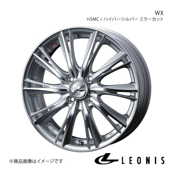 LEONIS/WX ムーヴキャンバス LA800系 アルミホイール1本【16×5.0J 4-100 INSET45 HSMC(ハイパーシルバー ミラーカット)】0033869