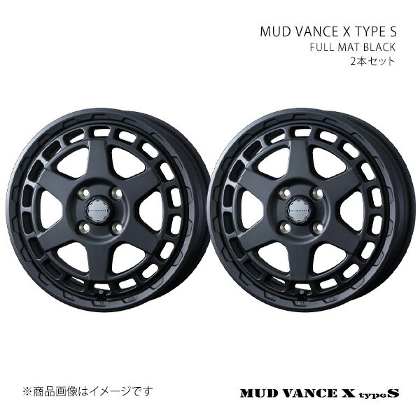 MUD VANCE X TYPE S マッドヴァンス エックス タイプエス ホイール 2本セット 0041589×2 【12×4.0J 4-100 INSET40 FULL MAT BLACK】