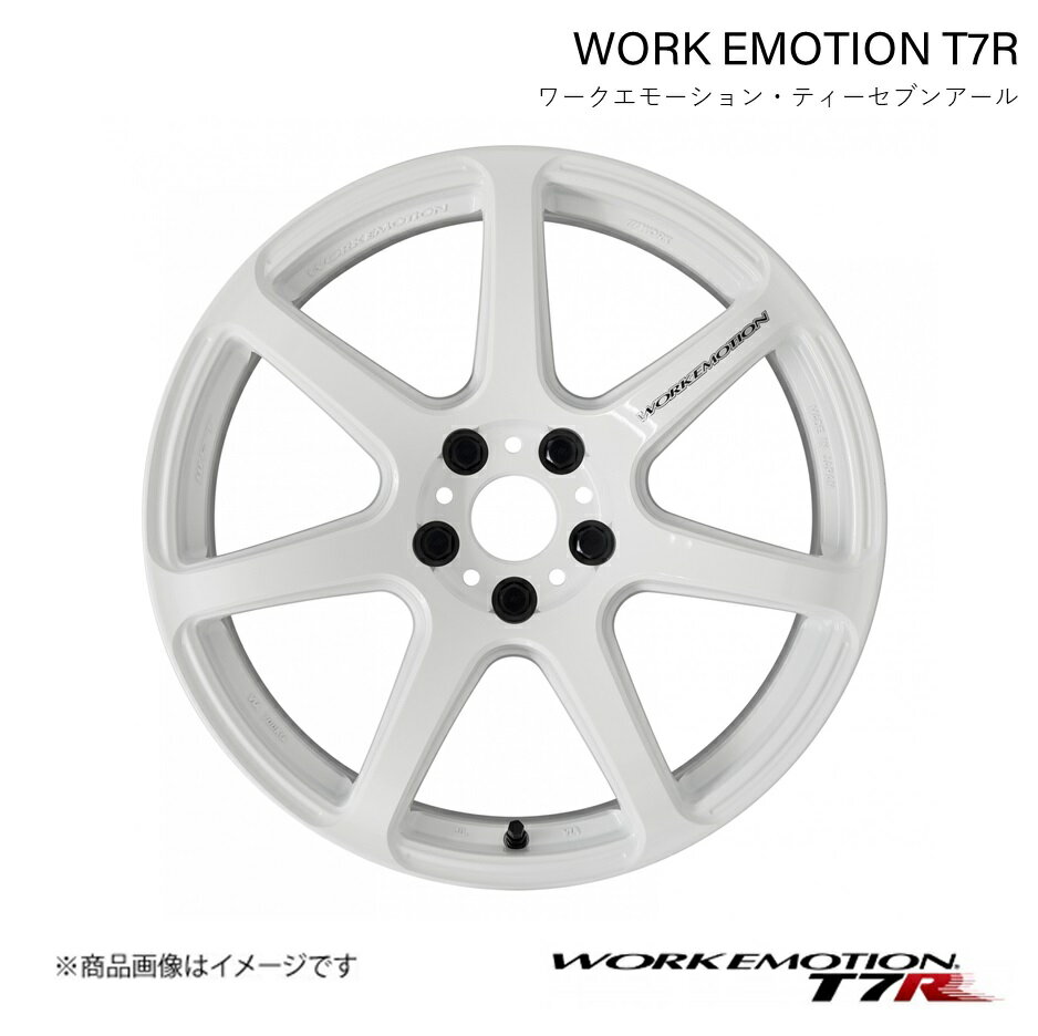 WORK EMOTION T7R スバル インプレッサ G4 DBA-GJ3 1ピース ホイール 1本【18×7.5J 5-100 INSET53 ホワイト】