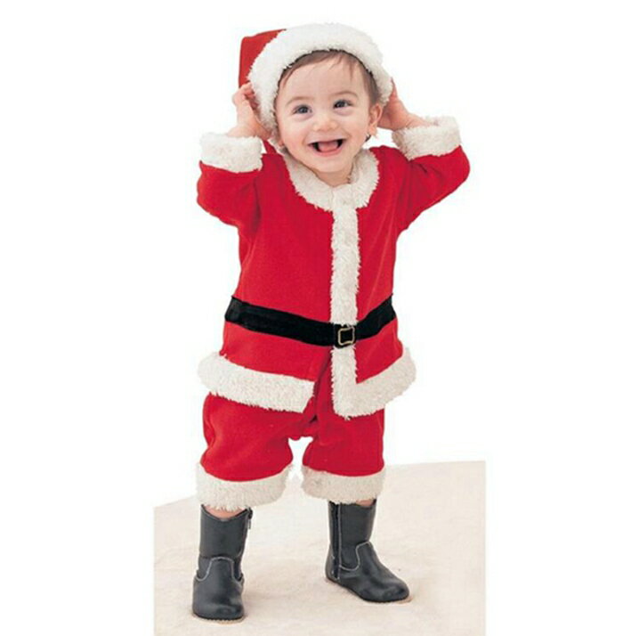 即納 サンタ コスプレ サンタクロース コスチューム 衣装 キッズ こども用 赤ちゃん 子供用 クリスマス パーティー 80cm〜120cm対応 プレゼントに 安い かわいい