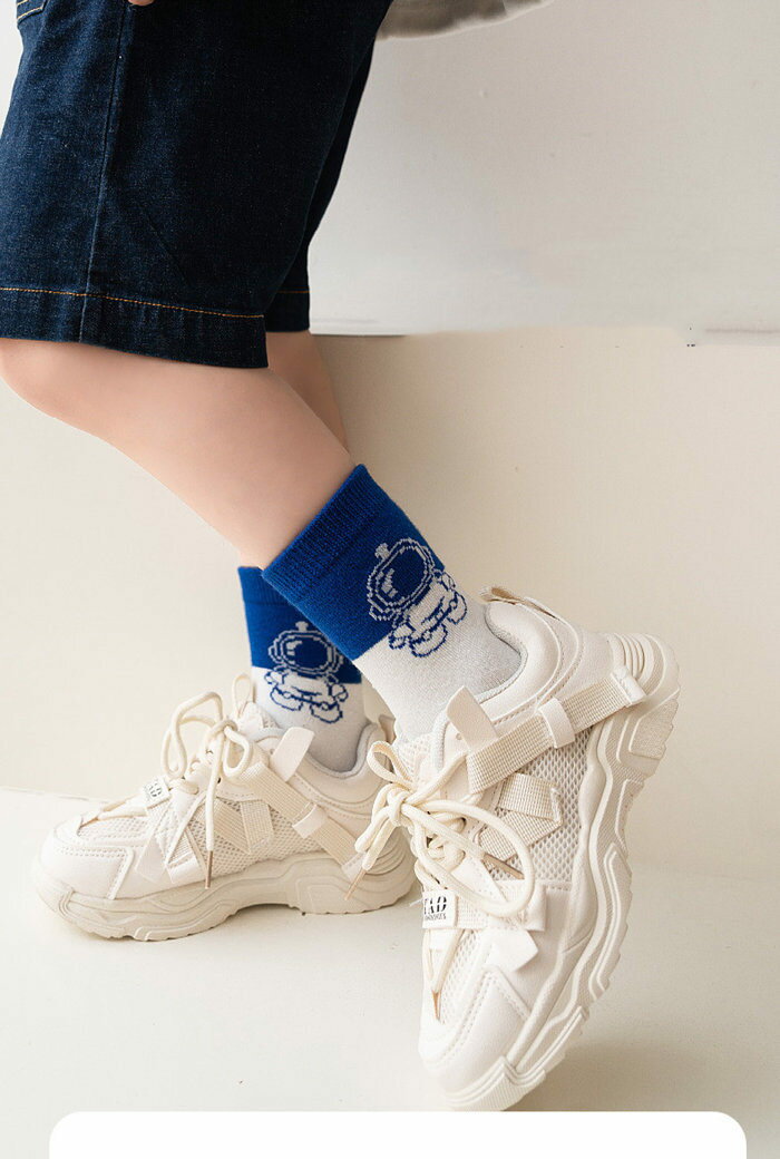 子供 靴下 キッズ クルー丈 子供用ソックス 5足セット 男の子 女の子 アンクルソックス ボーイズ＆ガールズ ソックス 花柄 おしゃれ かわいい 靴下 くつした 保育園 幼稚園 通園 通学靴下 子供服 春夏秋冬