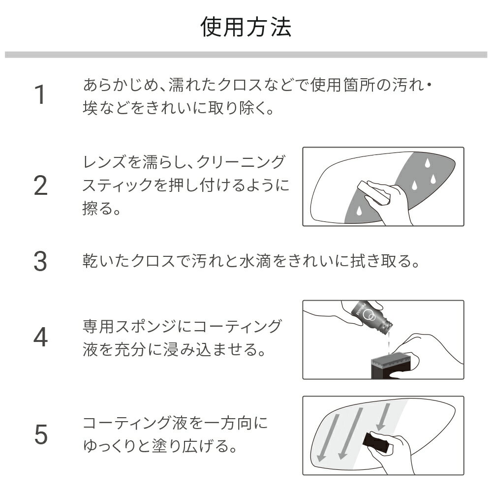 ペルシード ヘッドライトクリーナー&コーティング PCD-13 ヘッドライトの黄ばみ除去 白化レンズを簡単クリーニング、高膜厚・超透明コーティング