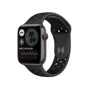 M09Y3J/A [アンスラサイト/ブラックNikeスポーツバンド] Apple Apple Watch Nike Series 6 GPS+Cellularモデル 44mm スマートウォッチ本体