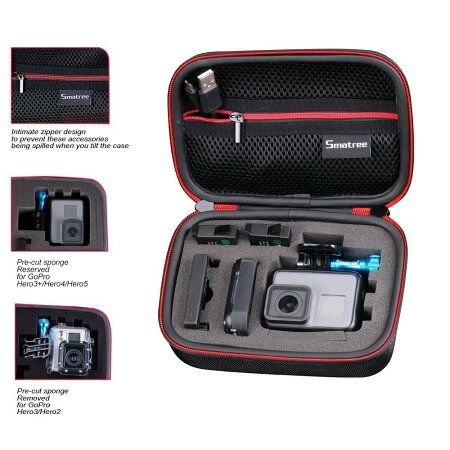 【GoPro】SmatreeGoProHERO4,HERO3,HERO3+,HERO2対応カメラケースバッグブラックSmaCaseG75Small