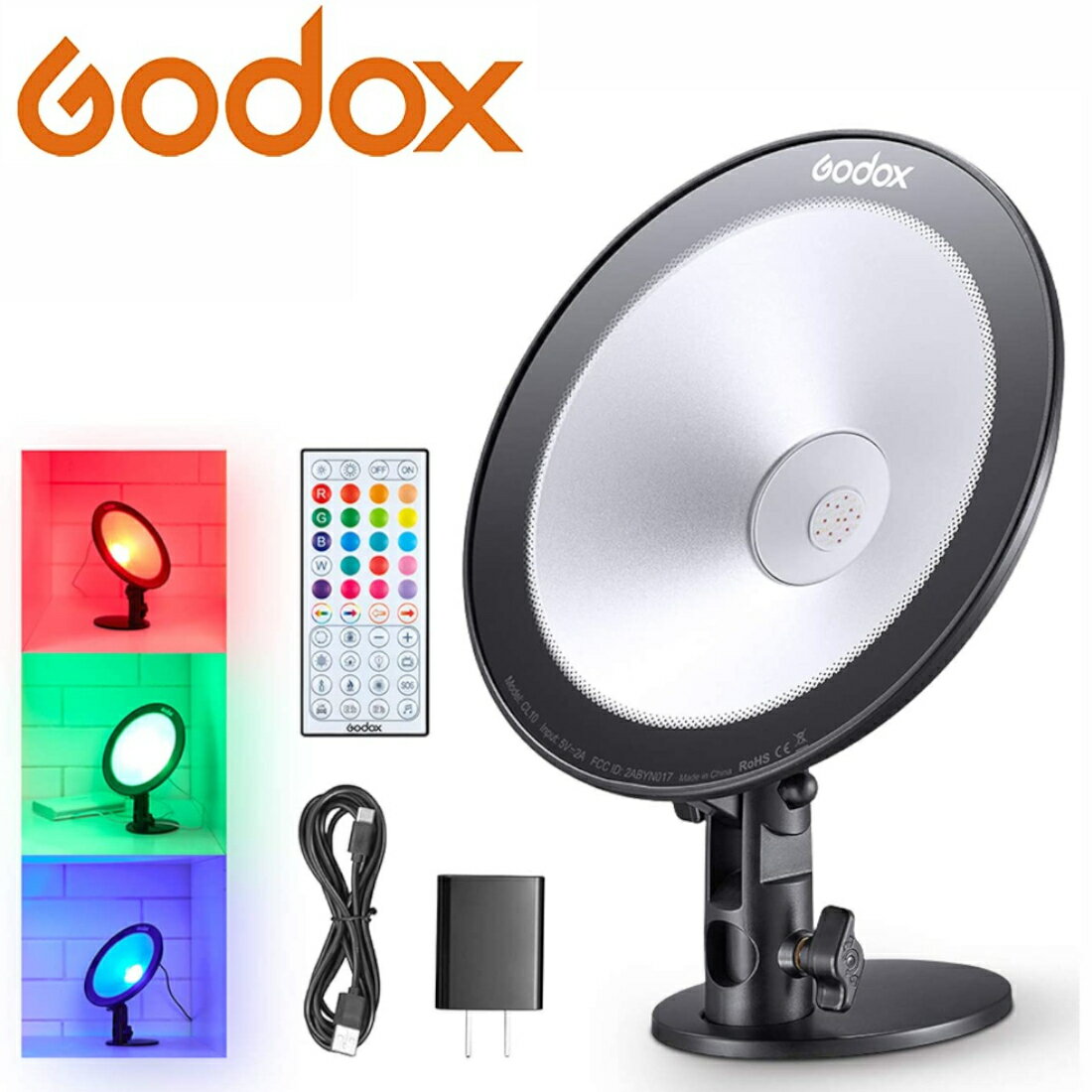 正規代理店品　GODOX ゴドックス CL10 RGB LEDライト 丸型 LEDビデオライト オシャレ あす楽対応　365日発送