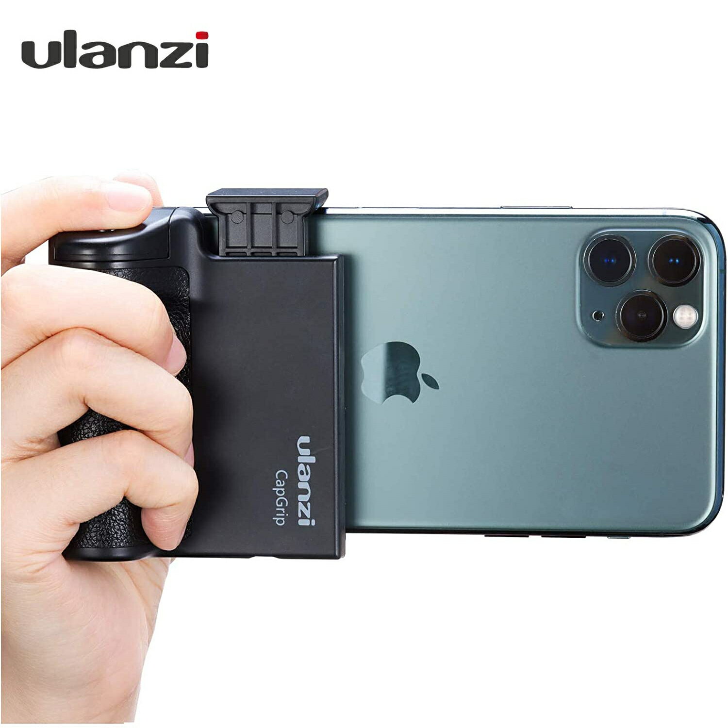 ULANZI Bluetooth スマートフォンホルダー ラバーハンドルグリップ シャッター スタンド ワイヤレスリモコン付き カメラグリップ 取付可能 旅行 写真 動画を撮る 1/4インチネジ 自撮り棒 iPhone Android アイフォン アンドロイド 定形外郵便